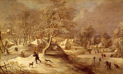 The Old Village under Snow by David Teniers the Elder