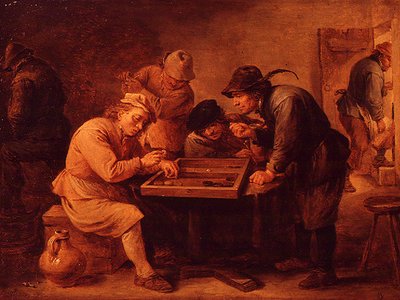A Game of Tric-Trac by David Teniers the Younger