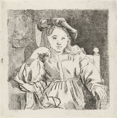 Seated Girl by David van der Kellen