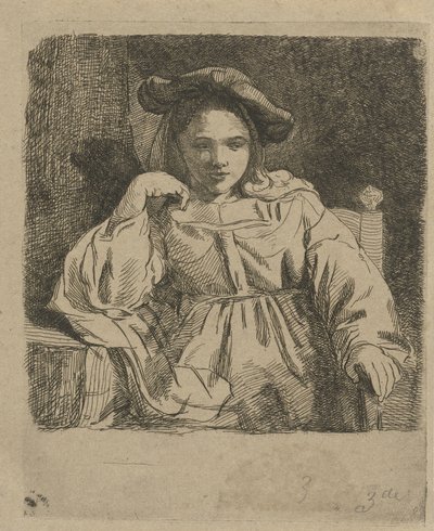 Seated Girl by David van der Kellen