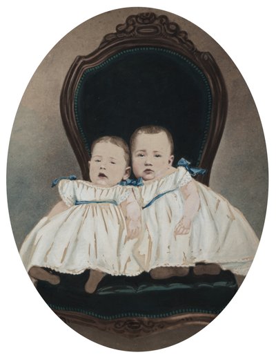 Twin Babies, c. 1870 by Davis Brothers
