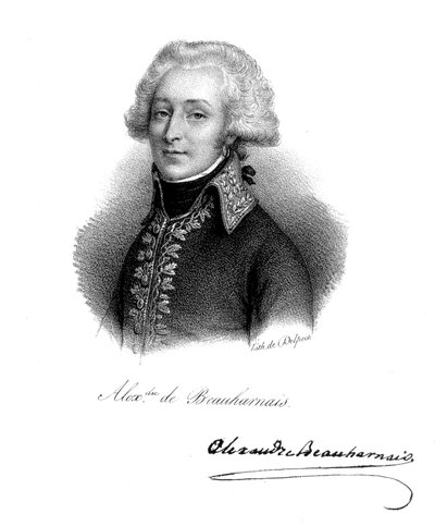 Alexandre, Vicomte de Beauharnais, French Soldier by Delpech