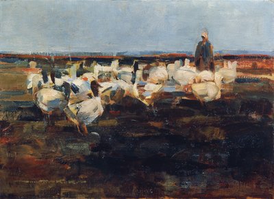 Flock of Geese in the Pasture by Demeter Koko