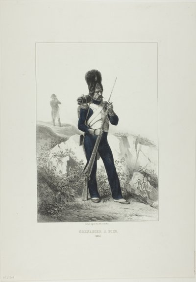 Grenadier on Foot, Elba by Denis Auguste Marie Raffet