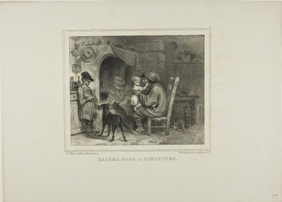 Kiss Papa with Pinches by Denis Auguste Marie Raffet