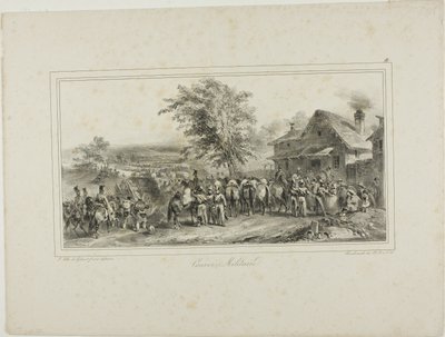 Military Convoy by Denis Auguste Marie Raffet