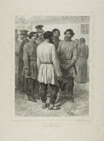 Russian Peasants by Denis Auguste Marie Raffet