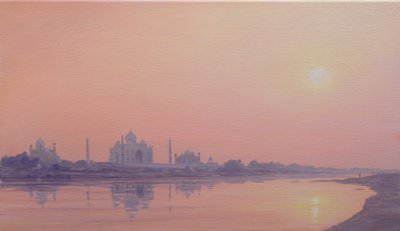 Sundown on the Yamuna by Derek Hare