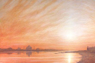 Taj Mahal at Sunset by Derek Hare