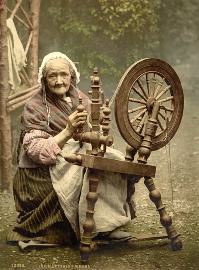 Irish Spinning Wheel County Galway by Detroit Photographic Co.