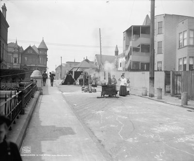 Cooking in a San Francisco street by Detroit Publishing Co.
