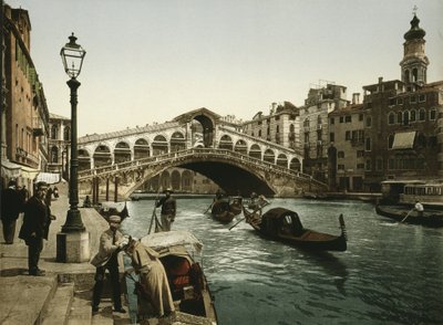 Rialto Bridge Venice, c.1900 by Detroit Publishing Co.