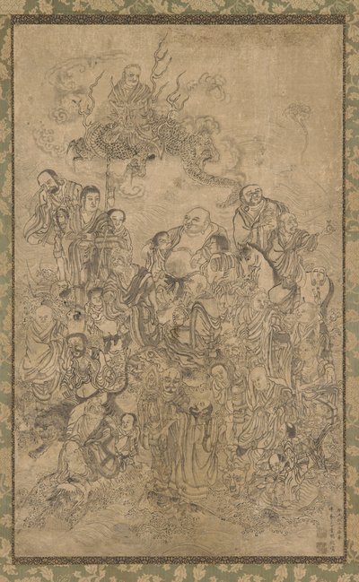 A Group of Luohan by Ding Yunpeng