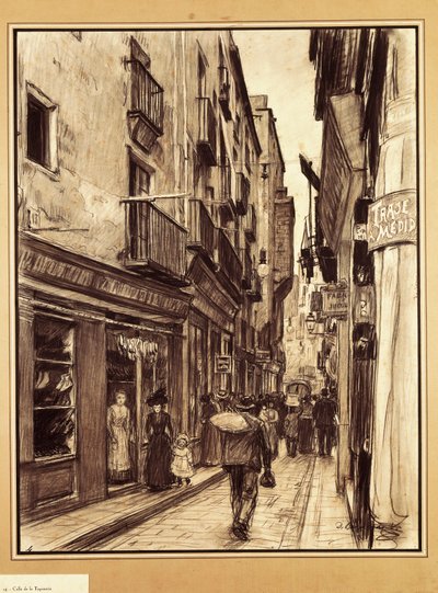 The Street Tapineria, Barcelona by Dionisio Baixeras Verdaguer