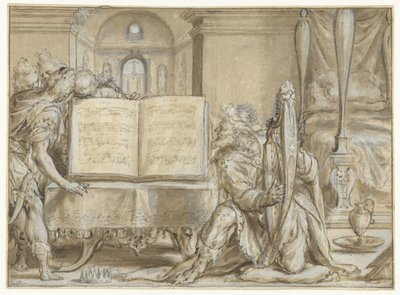 David as Psalmist by Dirck Barendsz.