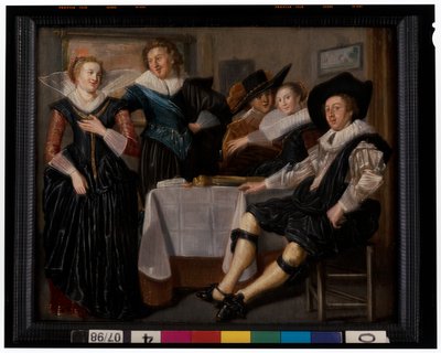 A Merry Company in an Interior by Dirck Hals