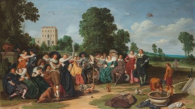 The Fête Champêtre. 1627 by Dirck Hals