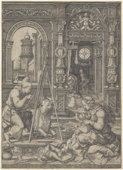 Saint Luke Painting the Virgin, 1526 by Dirck Vellert