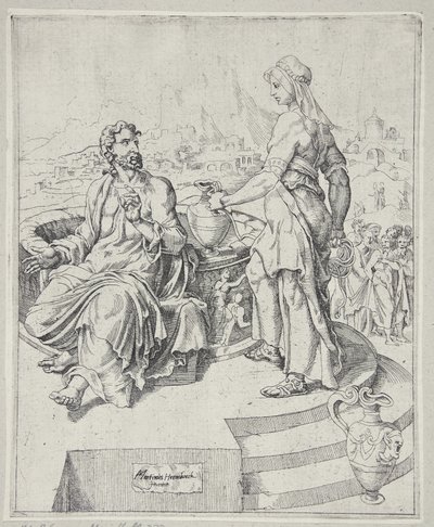 Christ and the Samaritan Woman by Dirck Volckertsz. Coornhert