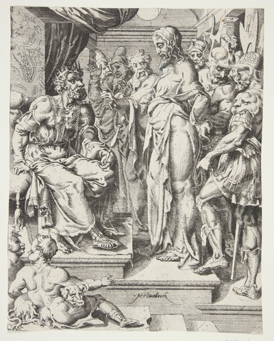Christ Before Herod by Dirck Volckertsz. Coornhert