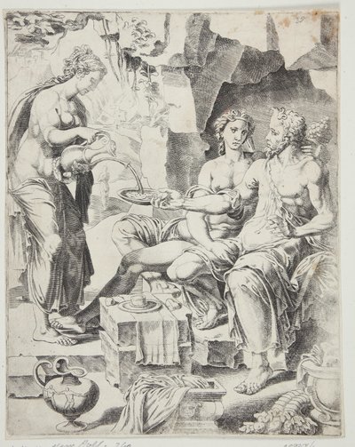 Lot and His Daughters by Dirck Volckertsz. Coornhert