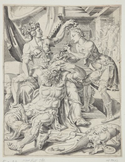 Samson and Delilah by Dirck Volckertsz. Coornhert