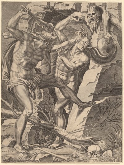 Hercules Killing Cacus by Dirck Volckertz Coornhert