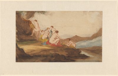 Women Bathing in a Landscape by Dirck van der Lisse