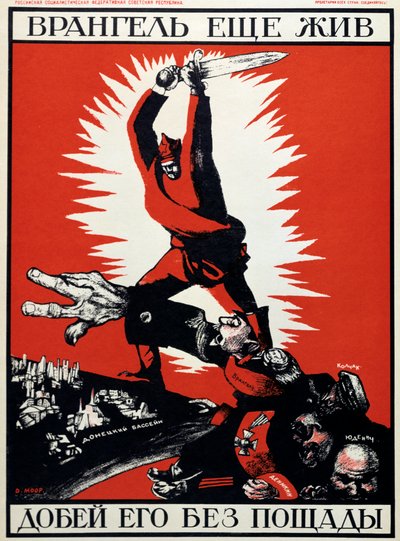 Soviet Political Poster by Dmitriy Stakhievich Moor