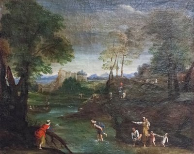 Landscape with Ford by Domenichino (1581 1641)