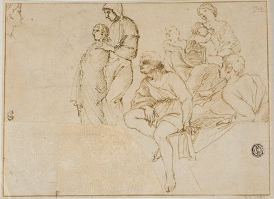 Figures on Balustrade by Domenichino