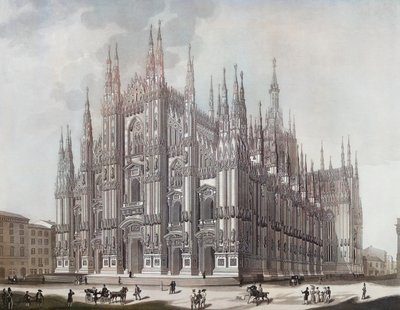 Duomo, or Milan Cathedral by Domenico (after) Landini