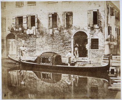 Gondola in Venice, c.1855 by Domenico Bresolin