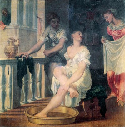Bathsheba at Her Bath by Domenico Brusasorci