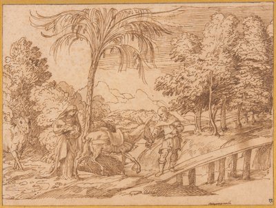 The Flight into Egypt by Domenico Campagnola