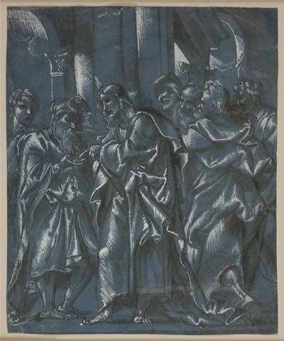 The Tribute Money by Domenico Campagnola