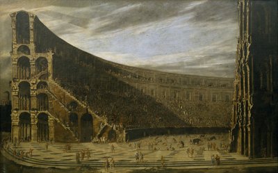 Perspective of a Roman Amphitheatre by Domenico Gargiulo