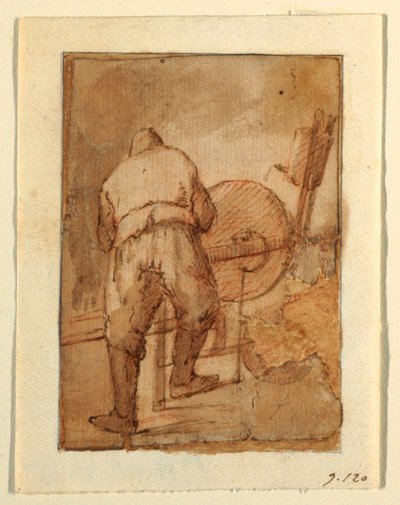 A Shears Grinder by Domenico Gargiulo, called Micco Spadaro