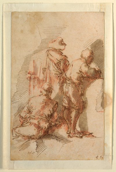 Three Men by Domenico Gargiulo, called Micco Spadaro