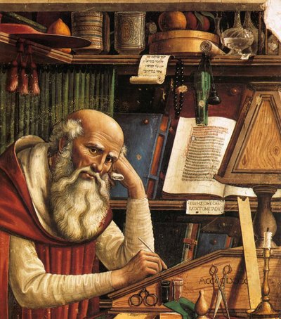 Saint Jerome in his Study (detail) by Domenico Ghirlandaio