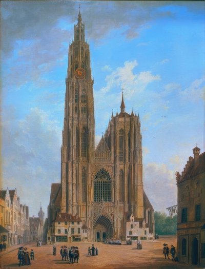 The Cathedral of Antwerp by Domenico II Quaglio