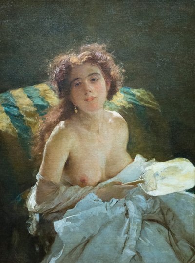 Lady with a Fan by Domenico Morelli