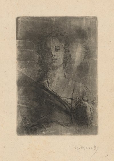 Personification of Engraving by Domenico Morelli