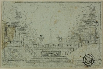 Staircase and Terrace in Formal Garden by Domenico Quaglio
