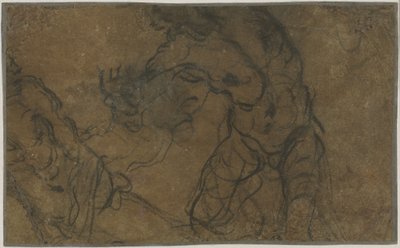 Two Male Figures in Motion by Domenico Tintoretto