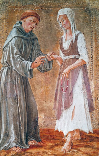 St Francis marries poverty by Domenico Veneziano