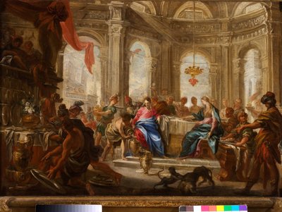 The Wedding of Cana by Domenico the Elder Piola