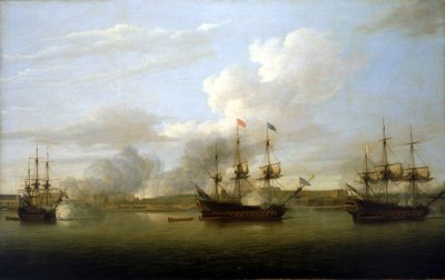 The Capture of Chandernagore, March 1757 by Dominic Serres