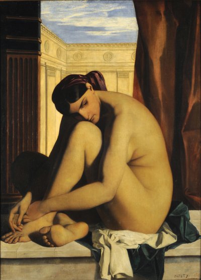 In the Bathroom by Dominique Louis Papety