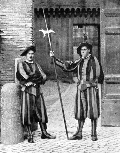 Swiss Guards, Vatican City, Rome, 1936 by Donald McLeish